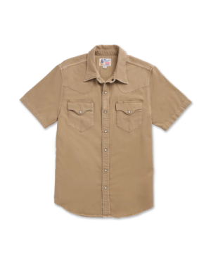 Men's Denim Short Sleeve Pearl Snap